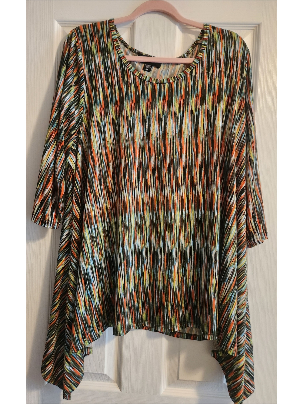 Karen Kane Multicolor Brushstroke Scoop-Neck Tunic